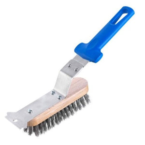 Gi.Metal Brush for grills. Stainless steel bristles with scraper